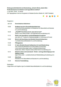 Programm Kindergesundheitskonferenz 2025