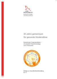Titelseite der Broschüre: 30 Jahre Brandenburger Gruppenprophylaxe